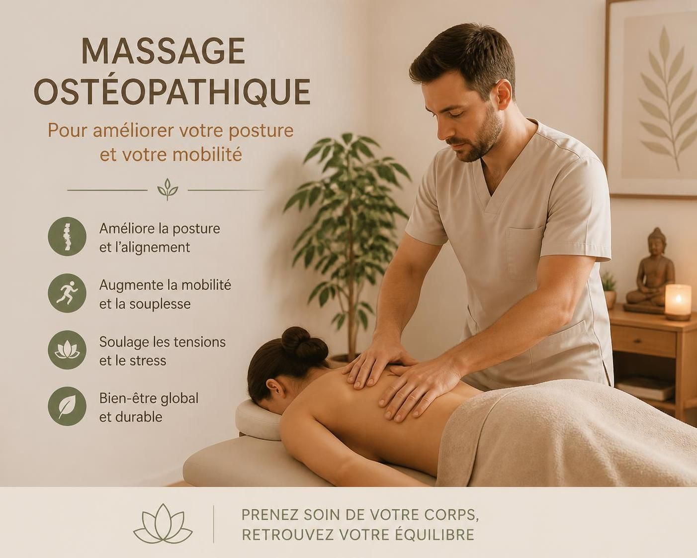 découvrez comment le massage ostéopathique peut améliorer votre bien-être quotidien en soulageant les tensions, réduisant le stress et favorisant l'équilibre corporel.
